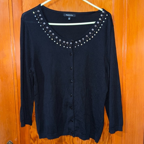 Relativity Black Knit Sweater - Picture 1 of 6